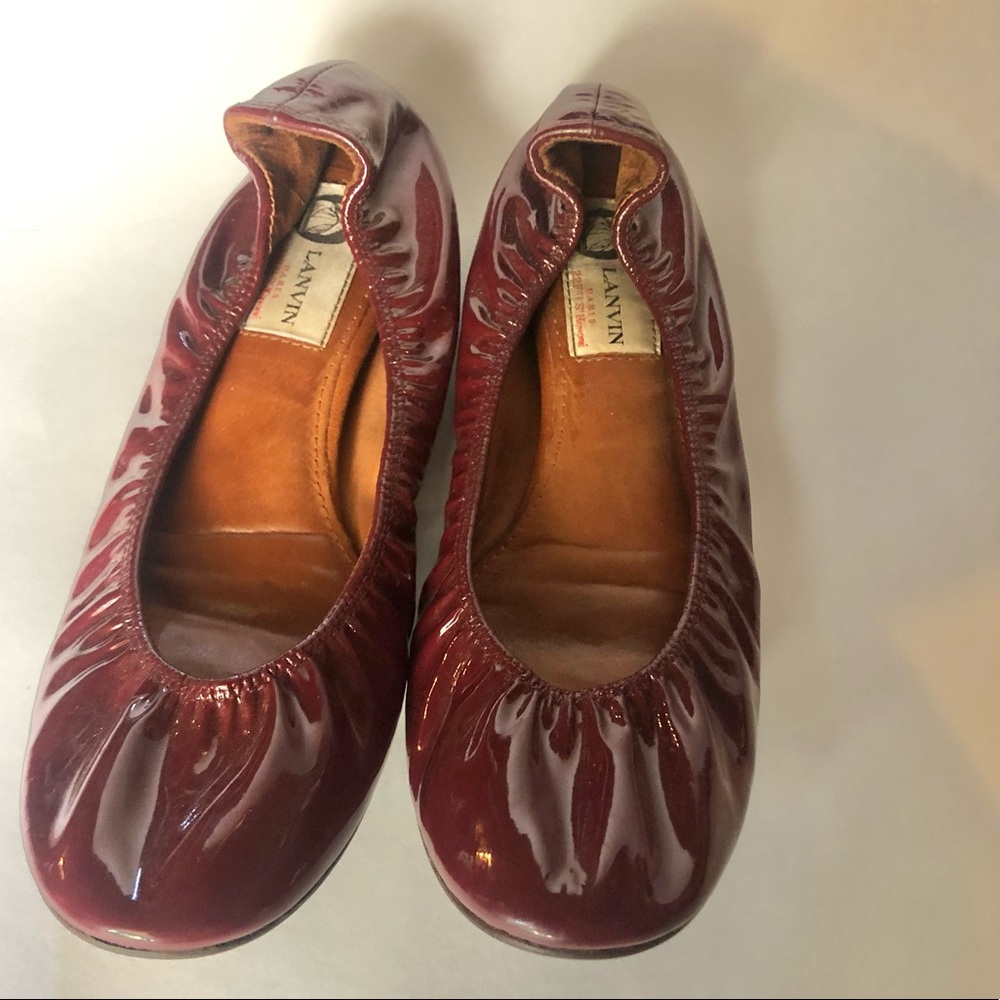 Lanvin Patent Leather Ballet Flats